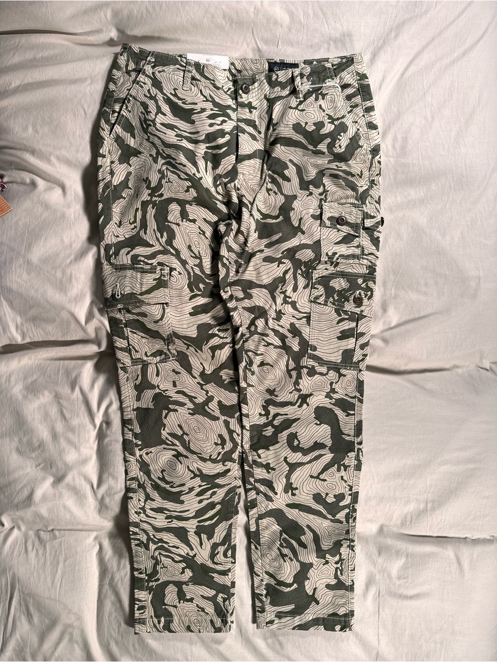 Adriano Goldschmied AG Jeans Wells Cargo Topographical Map Relaxed Tapered 33x31